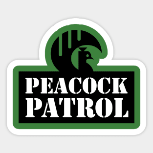 Peacock Patrol Sticker